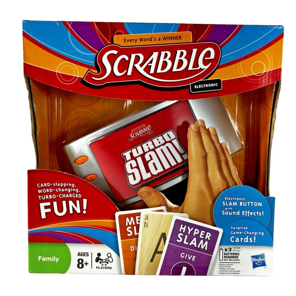 Scrabble Turbo Slam Family Board Game by Hasbro New Factory Sealed
